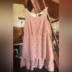 Adorable Women’s Floral Pink Minidress with tiers